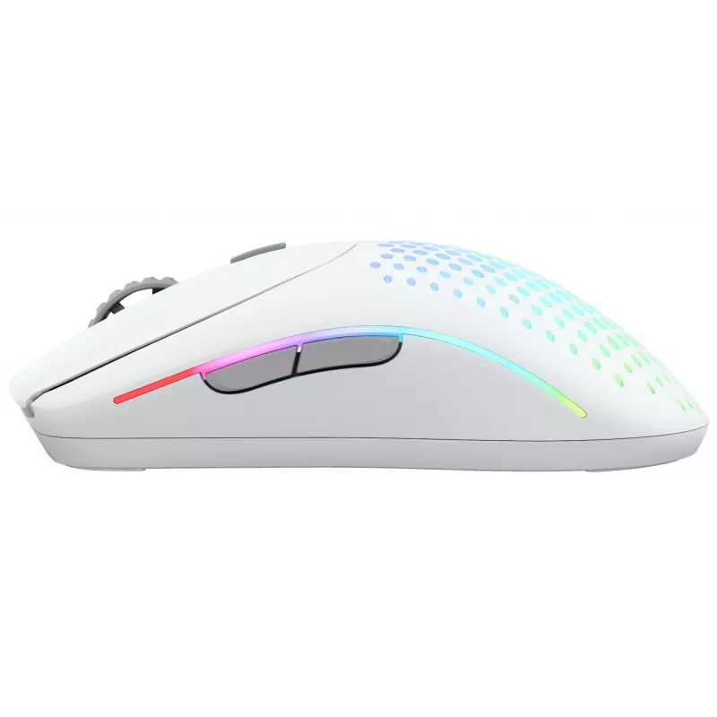 Glorious Gaming Glorious Model O Wireless 2 – matná biela, pravá ruka, laser, RF Wireless + USB Type-C, 26000 DPI, 1 ms, biela