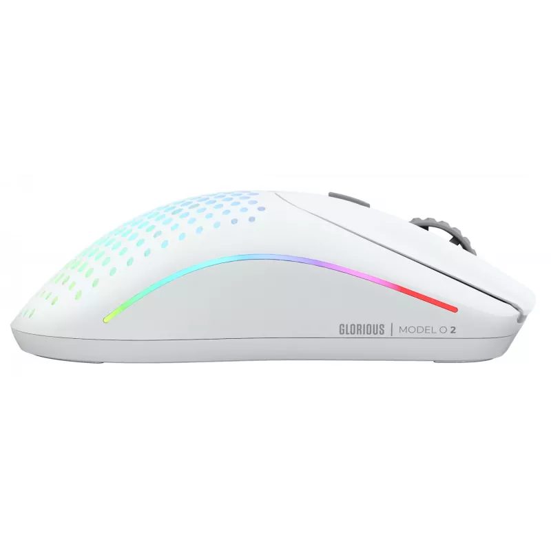 Glorious Gaming Glorious Model O Wireless 2 – matná biela, pravá ruka, laser, RF Wireless + USB Type-C, 26000 DPI, 1 ms, biela
