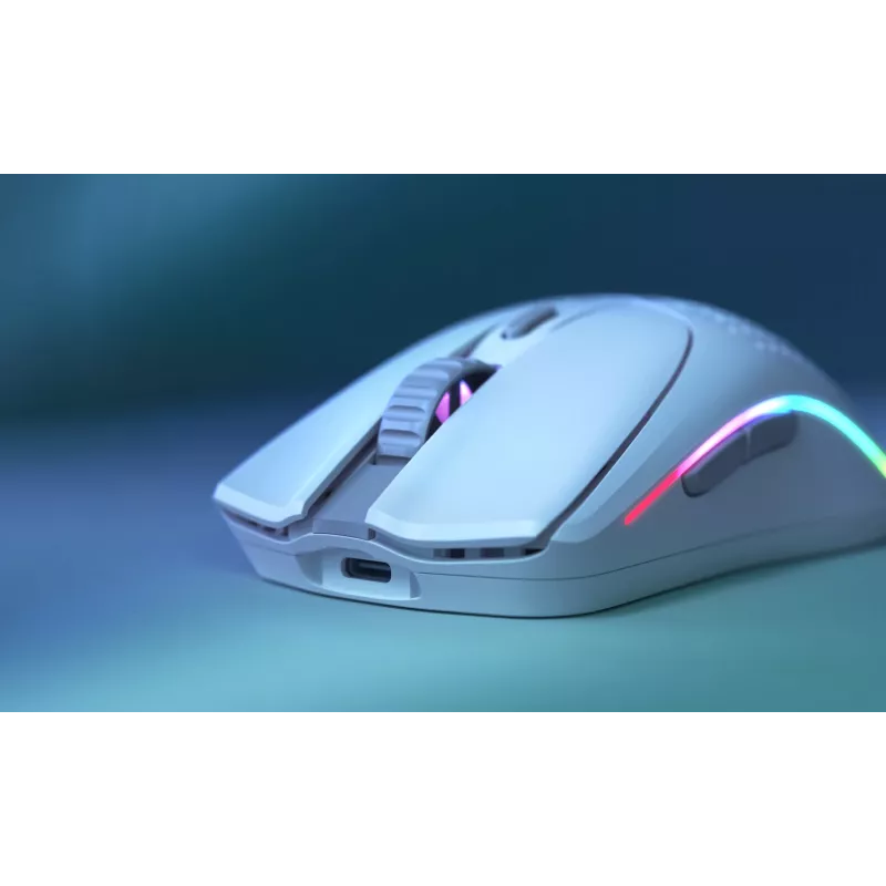 Glorious Gaming Glorious Model O Wireless 2 – matná biela, pravá ruka, laser, RF Wireless + USB Type-C, 26000 DPI, 1 ms, biela