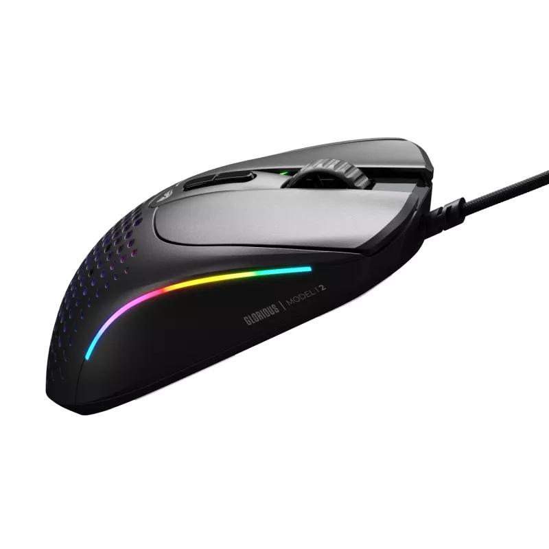 Glorious Gaming Glorious Model IV2 Wired - čierna, pravá ruka, optický, USB Type-A, 26000 DPI, čierna