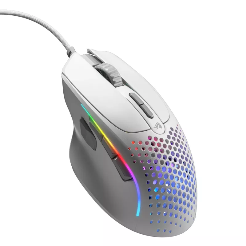 Glorious Gaming Glorious Model I2 Wired – biela, pravá ruka, optický, USB Type-A, 26000 DPI, biela
