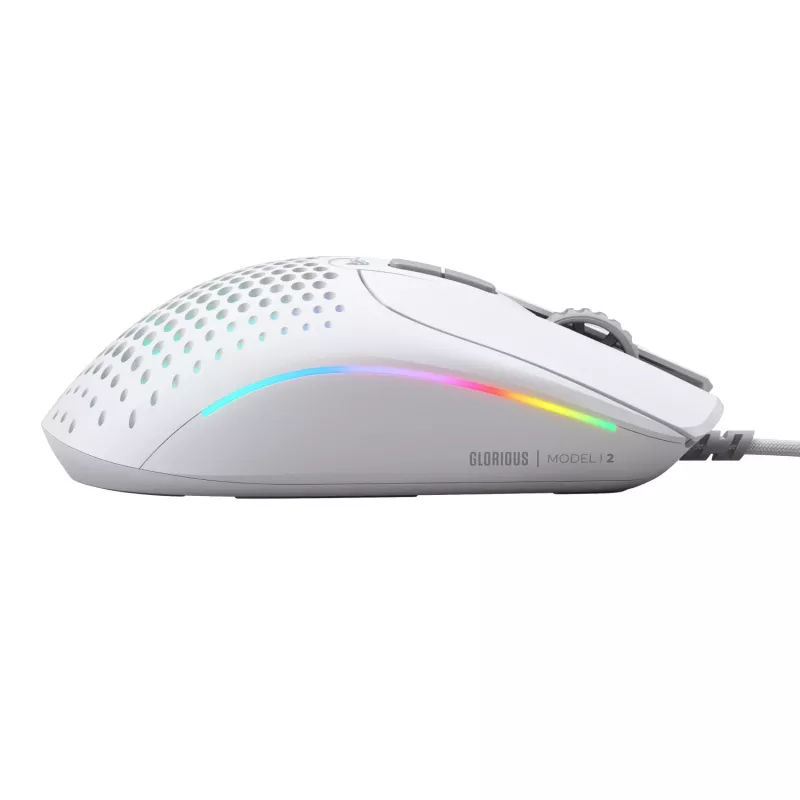 Glorious Gaming Glorious Model I2 Wired – biela, pravá ruka, optický, USB Type-A, 26000 DPI, biela