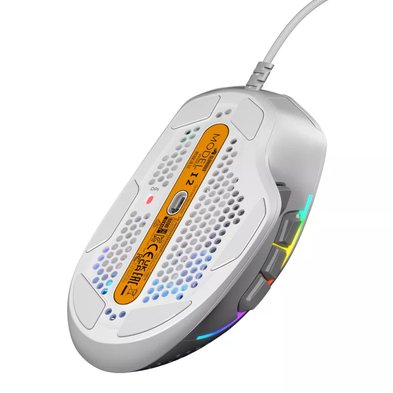 Glorious Gaming Glorious Model I2 Wired – biela, pravá ruka, optický, USB Type-A, 26000 DPI, biela