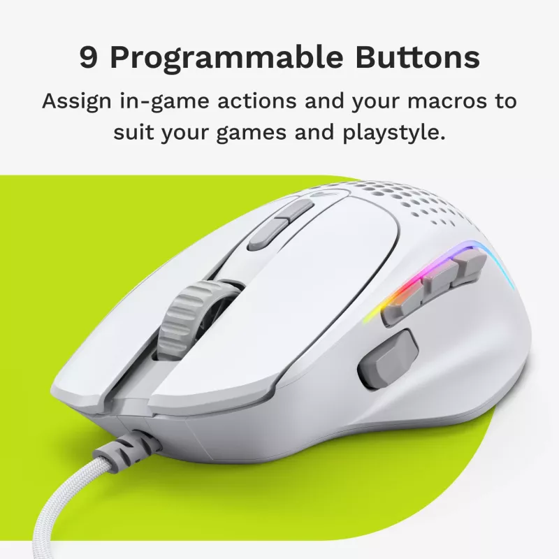 Glorious Gaming Glorious Model I2 Wired – biela, pravá ruka, optický, USB Type-A, 26000 DPI, biela