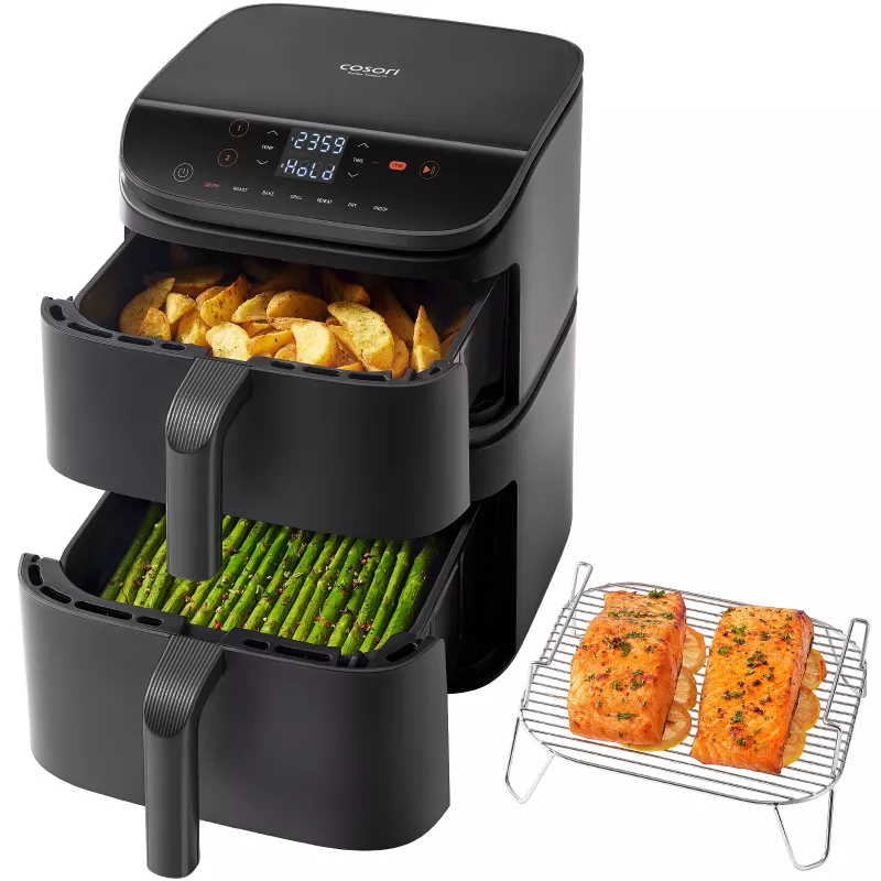 Cosori Turbo Tower Double 10,8 L samostatný spotrebič 2630 W teplovzdušná fritéza čierna