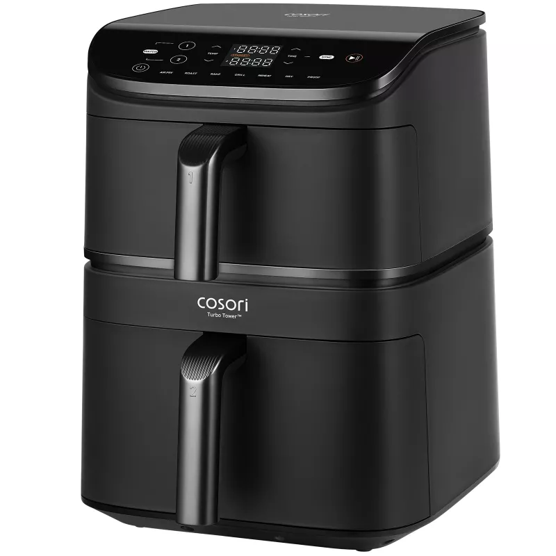 Cosori Turbo Tower Double 10,8 L samostatný spotrebič 2630 W teplovzdušná fritéza čierna