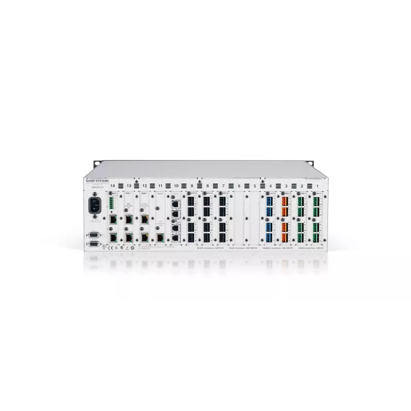 Biamp Tesira SERVER-IO AVB, 8000 Ω, 200 Ω, čierna, kovová, červená, 3U, OLED, 20–20000 Hz