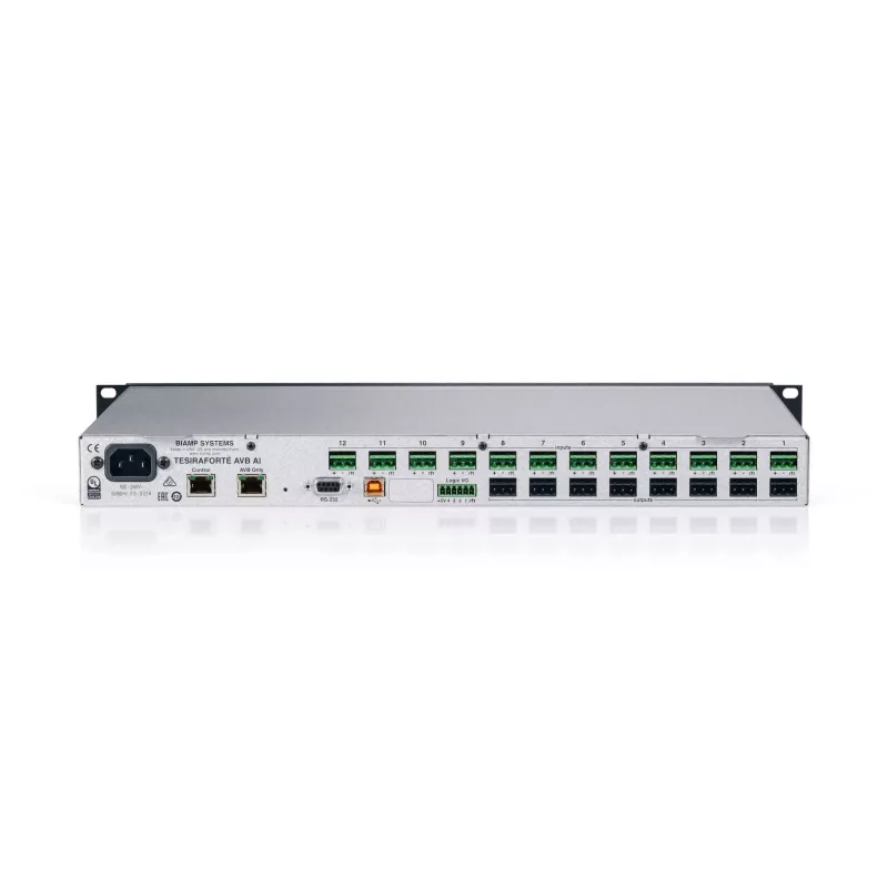 Biamp Tesira FORTÉ AVB AI, 8000 Ω, 207 Ω, čierna, kovová, 1U, OLED, 20 - 20000 Hz