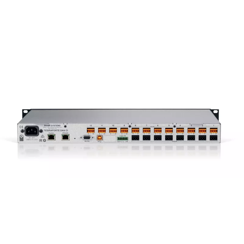 Biamp Tesira FORTÉ DAN CI, 8000 Ω, 207 Ω, čierna, kovová, 1U, OLED, 20 - 20000 Hz