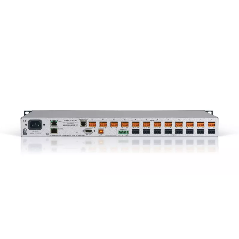 Biamp Tesira FORTÉ VT, 8000 Ω, 207 Ω, čierna, kovová, 1U, OLED, 20 - 20000 Hz
