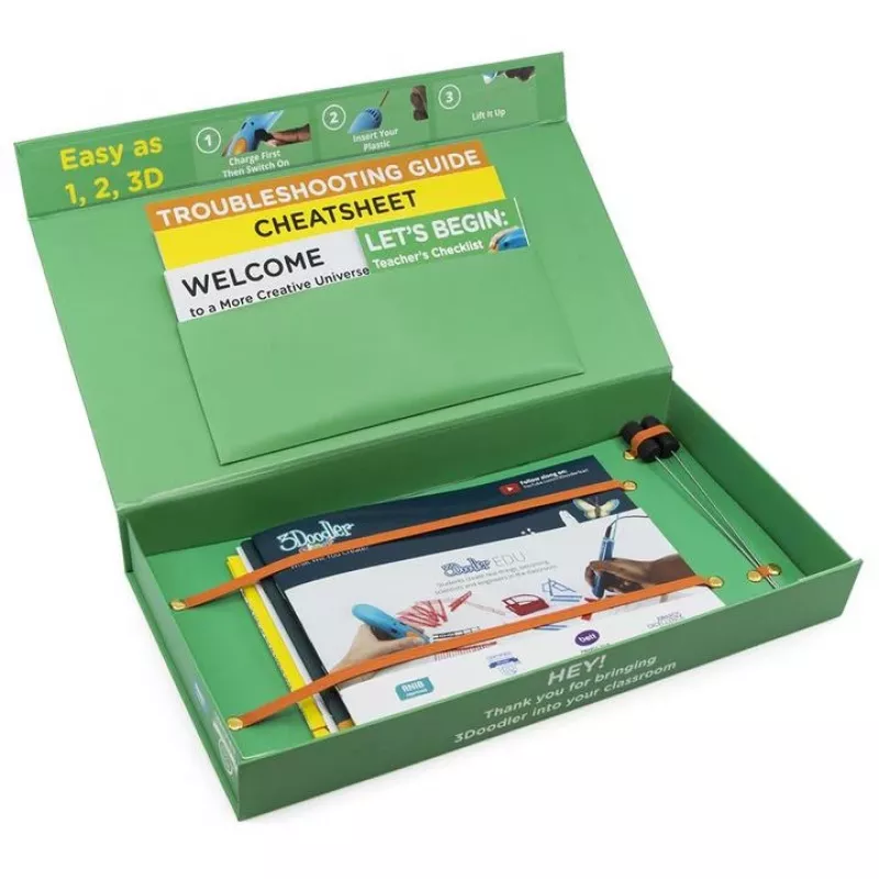 3Doodler Start EDU plast modrý, tyrkysový, zelený, sivý, oranžový, červený, biely, žltý