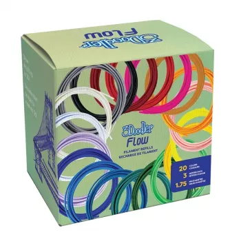 3Doodler Filament FLOW 20 PLA 20 farieb náhradné balenie