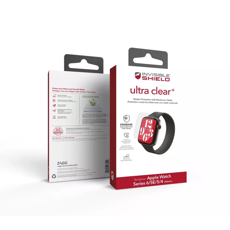 ZAGG InvisibleShield Ultra Clear+ Apple Watch Series 4/5/6/SE 40mm ochrana displeja