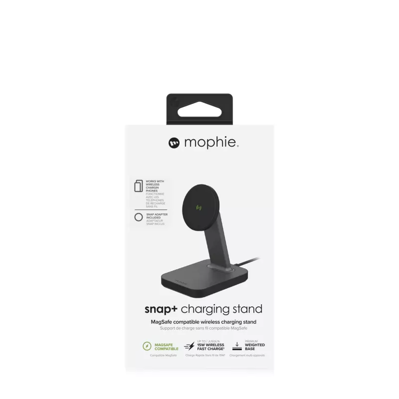 mophie UNV WRLS-snap+ stand-čierna-ROC-EU, interiér, AC, bezdrôtové nabíjanie, čierna