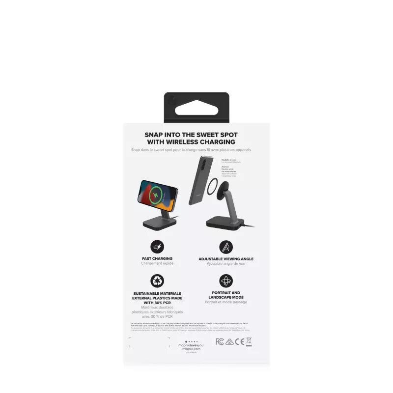 mophie UNV WRLS-snap+ stand-čierna-ROC-EU, interiér, AC, bezdrôtové nabíjanie, čierna