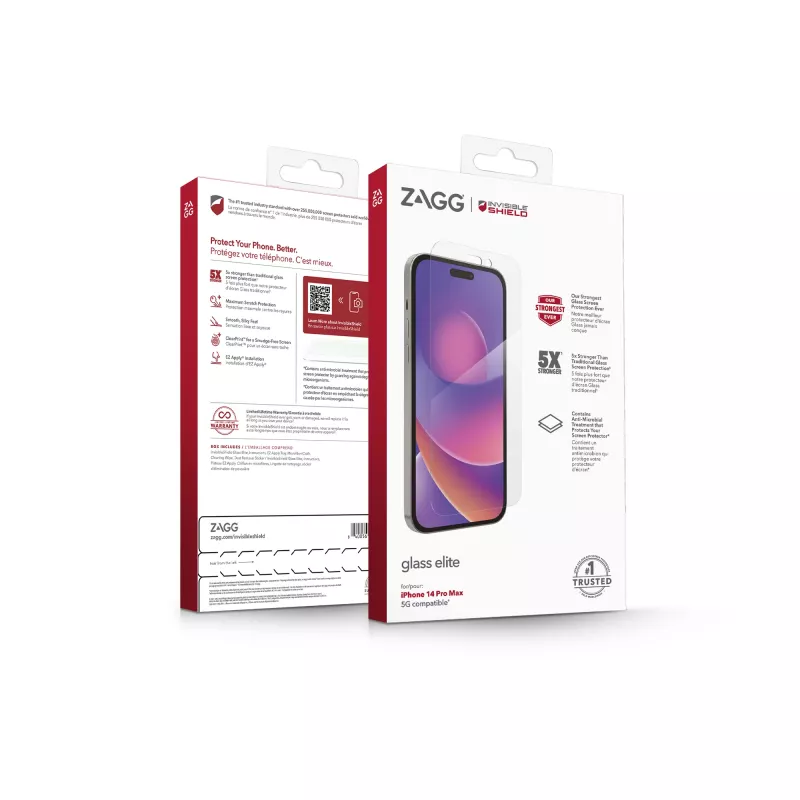 InvisibleShield Elite Glass ochrana displeja pre Apple iPhone 14 Pro Max, 6,69