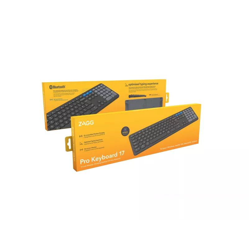 ZAGG Pro 17 klávesnica univerzálna Bluetooth QWERTY nordická čierna