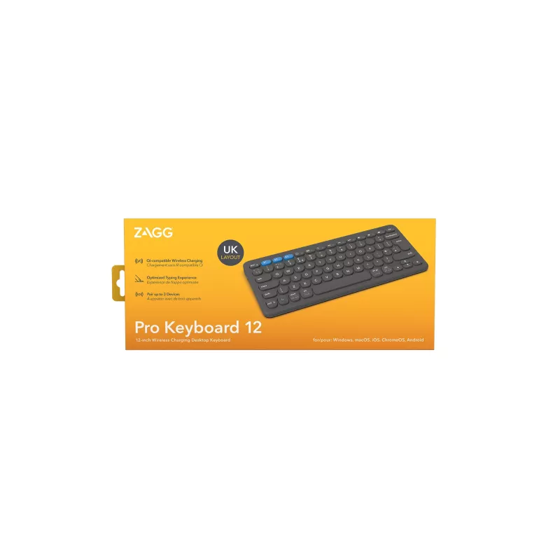 ZAGG Pro 12 klávesnica univerzálna Bluetooth QWERTY anglická čierna