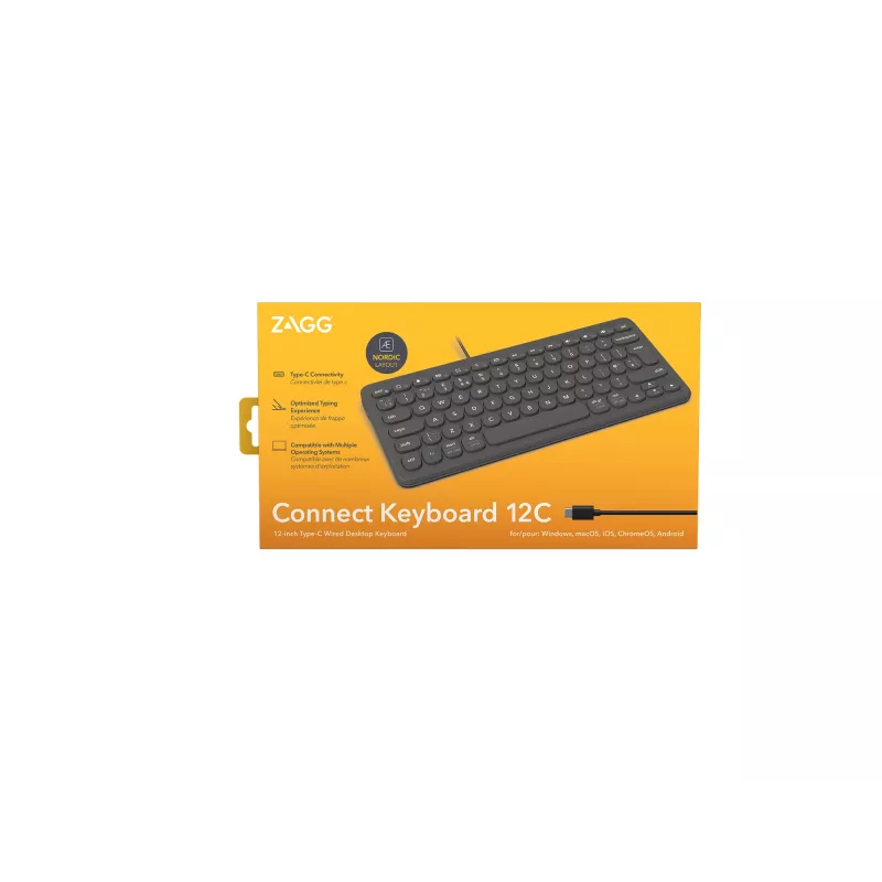ZAGG Connect 12C klávesnica univerzálna USB QWERTY nordická čierna