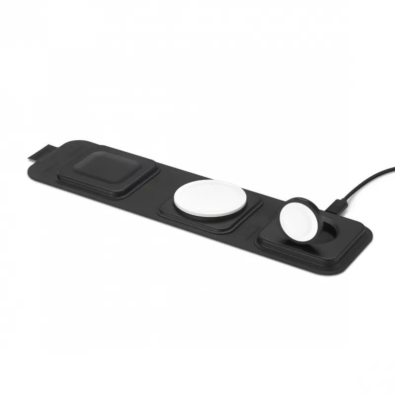 mophie 3-in-1 cestovná nabíjačka s MagSafe (2023), interiérová, USB, bezdrôtové nabíjanie, čierna