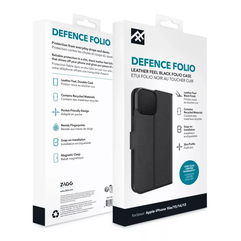 IFROGZ Defence Folio puzdro na telefón 15,5 cm (6,1 palca) čierna