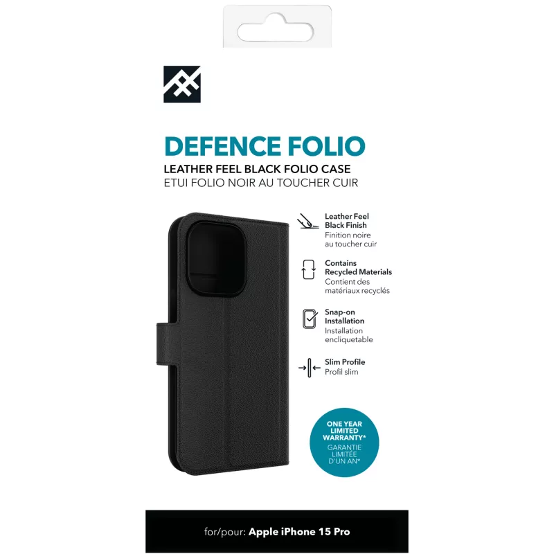 IFROGZ Defence Folio puzdro na telefón 15,5 cm (6,1 palca) čierna