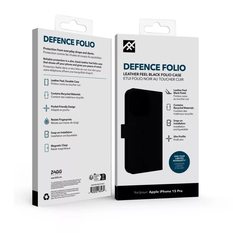 IFROGZ Defence Folio puzdro na telefón 15,5 cm (6,1 palca) čierna