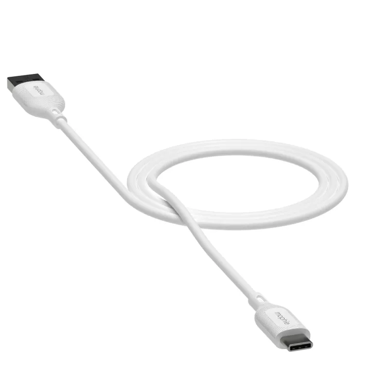 mophie essentials nabíjací kábel | 1M USB kábel USB 2.0 USB A USB C biely