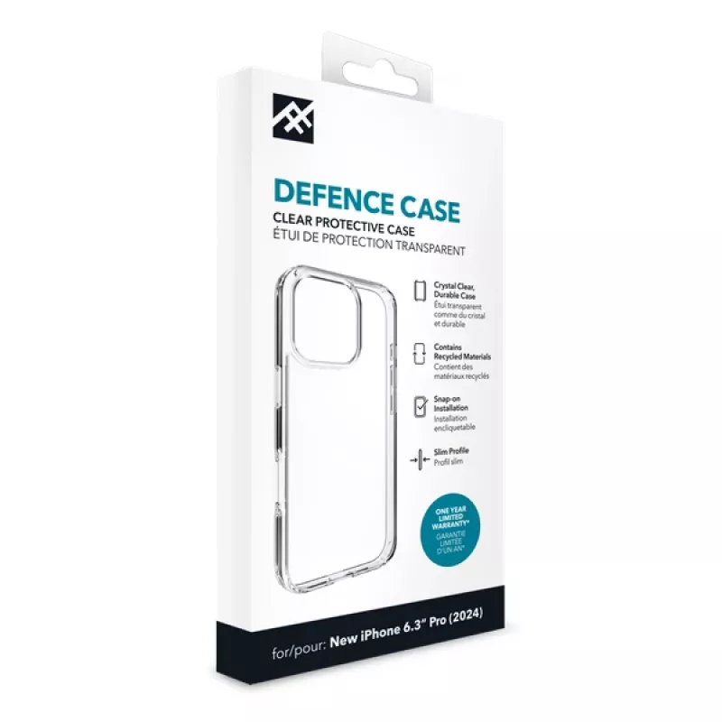 IFROGZ IF Defence Case Apple iPhone 16 Pro Clear INTL, puzdro, Apple, iPhone 16 Pro, 16 cm (6,3 palca), transparentná