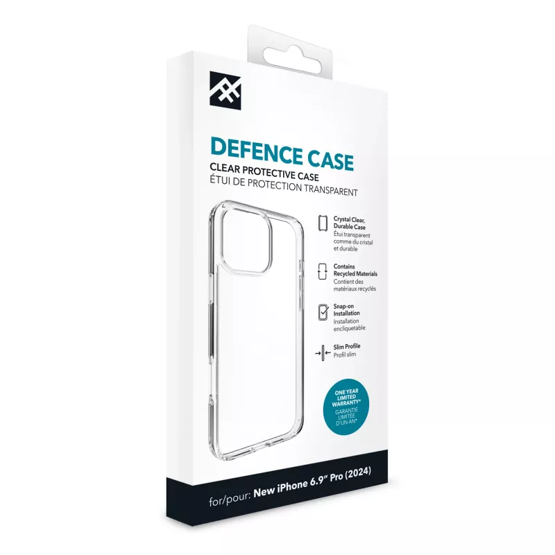 IFROGZ IF Defence Case Apple iPhone 16 Pro Max Clear INTL, kryt, Apple, iPhone 16 Pro Max, 17,5 cm (6,9 palca), transparentná