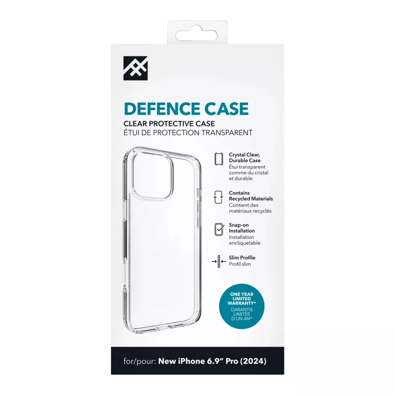 IFROGZ IF Defence Case Apple iPhone 16 Pro Max Clear INTL, kryt, Apple, iPhone 16 Pro Max, 17,5 cm (6,9 palca), transparentná