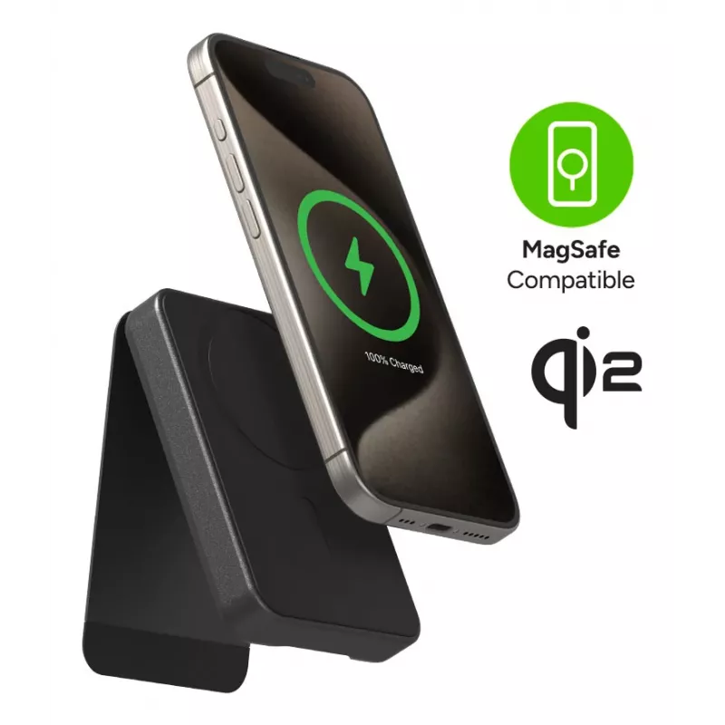 mophie Snap+ Powerstation 10000 mAh bezdrôtové nabíjanie čierna