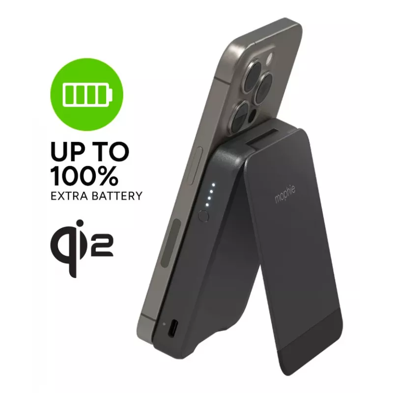 mophie Snap+ Powerstation 10000 mAh bezdrôtové nabíjanie čierna