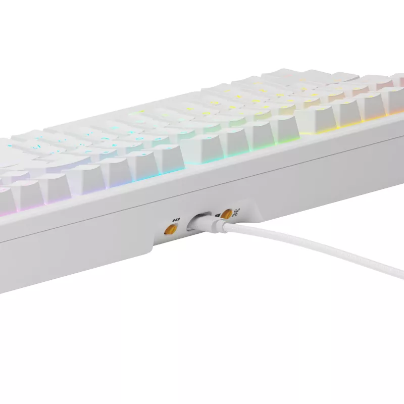 Glorious Gaming GMMK 3 100% Prebuilt Wired White - US, káblová, USB, mechanická, QWERTY, RGB LED, biela