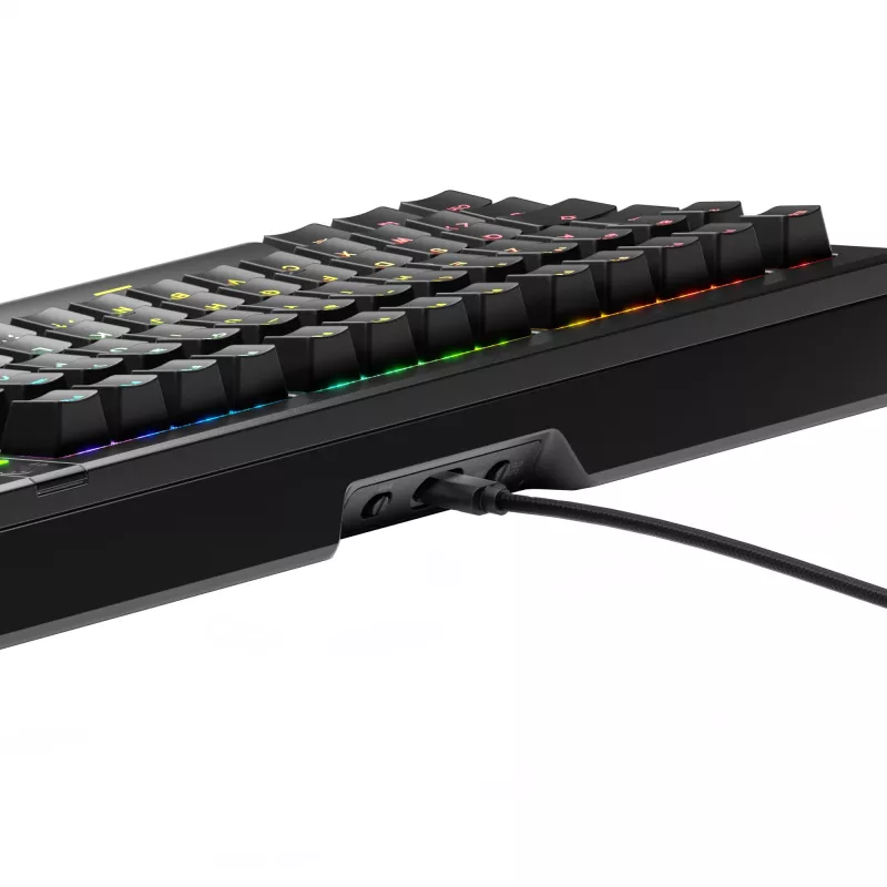 Glorious Gaming GMMK 3 PRO 75% Prebuilt Wired čierna - FR, káblová, USB, mechanická, AZERTY, RGB LED, čierna