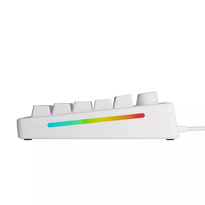 Glorious Gaming GMMK 3 HE 75% Prebuilt Wired White - FR, káblová, USB, mechanická, AZERTY, RGB LED, biela