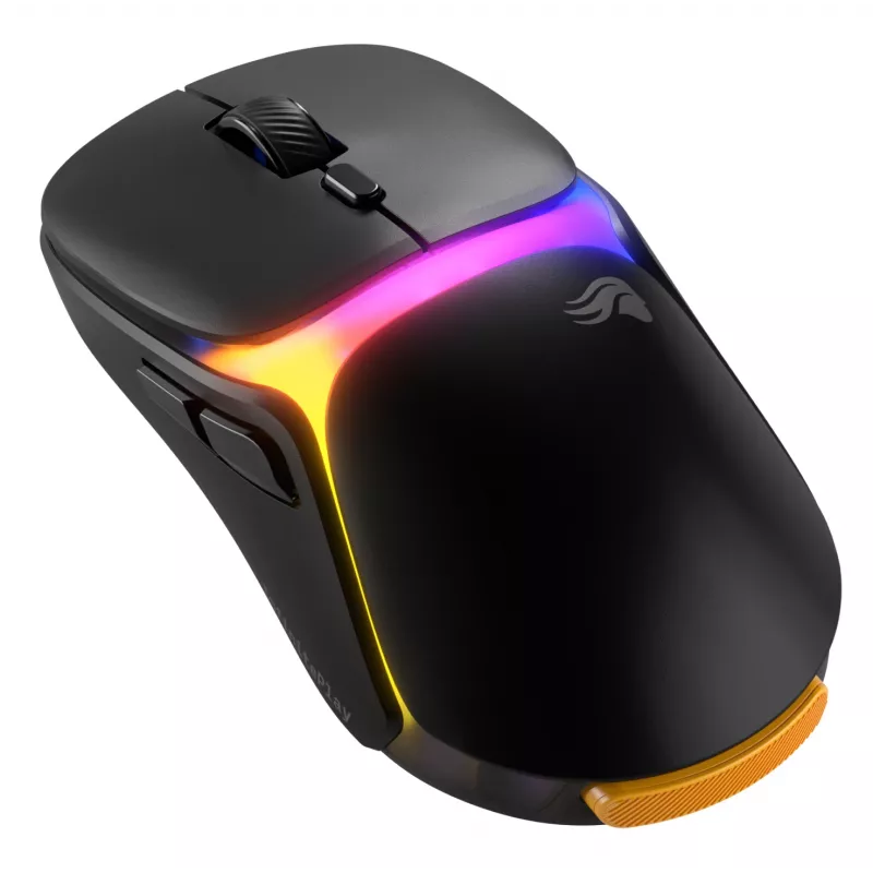 Glorious Gaming Model O3 Wireless herná myš – InfinitePlay vymeniteľný systém batérií, 8k polling, optické spínače so 130 miliónmi kliknutí, ultralehká 66 g, optický 30K-DPI senzor, RGB – čierna