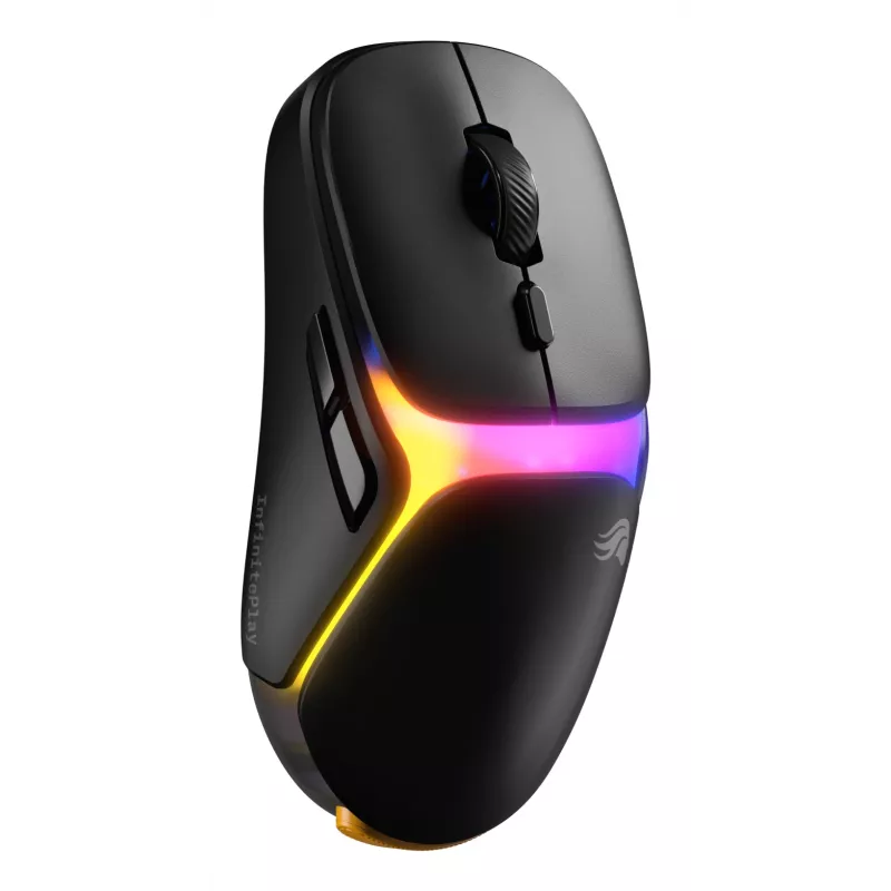 Glorious Gaming Model O3 Wireless herná myš – InfinitePlay vymeniteľný systém batérií, 8k polling, optické spínače so 130 miliónmi kliknutí, ultralehká 66 g, optický 30K-DPI senzor, RGB – čierna