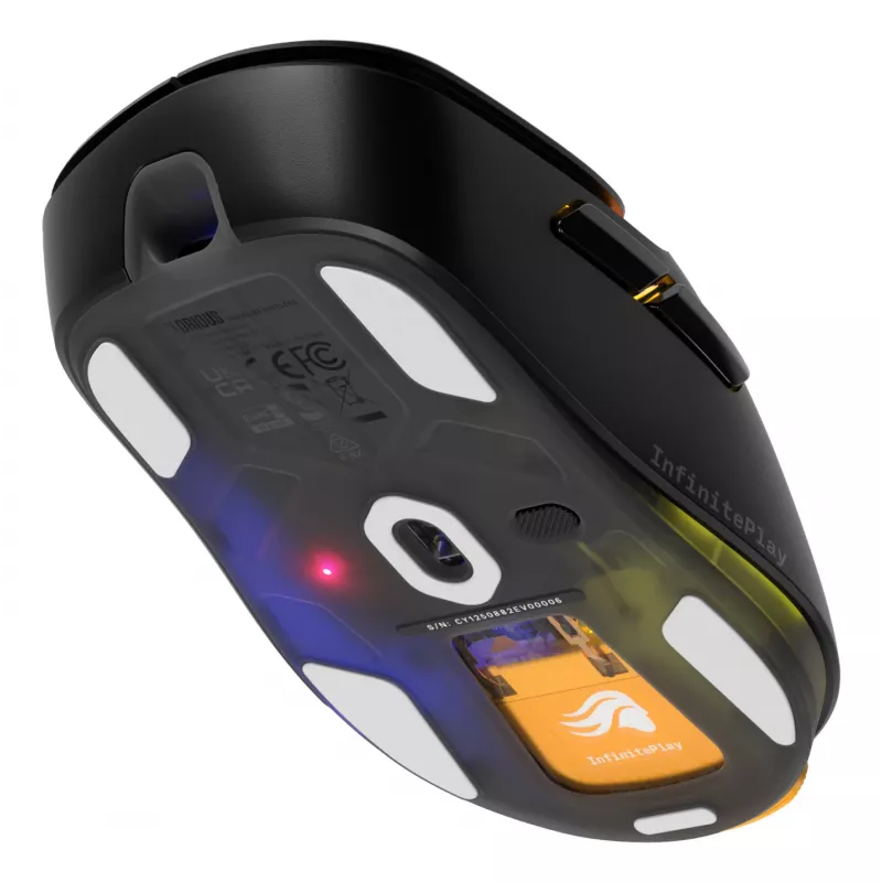 Glorious Gaming Model D3 Wireless herná myš – InfinitePlay systém vymeniteľných batérií, 8k polling, optické spínače so 130M kliknutí, ultralehká 69g, optický 30K-DPI senzor, RGB – čierna