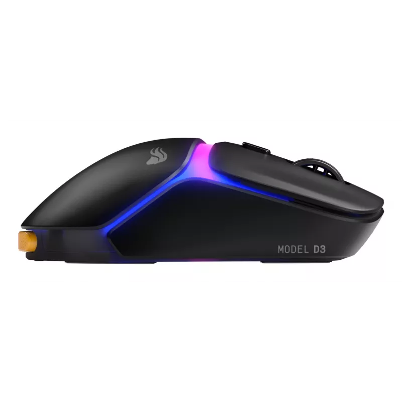 Glorious Gaming Model D3 Wireless herná myš – InfinitePlay systém vymeniteľných batérií, 8k polling, optické spínače so 130M kliknutí, ultralehká 69g, optický 30K-DPI senzor, RGB – čierna