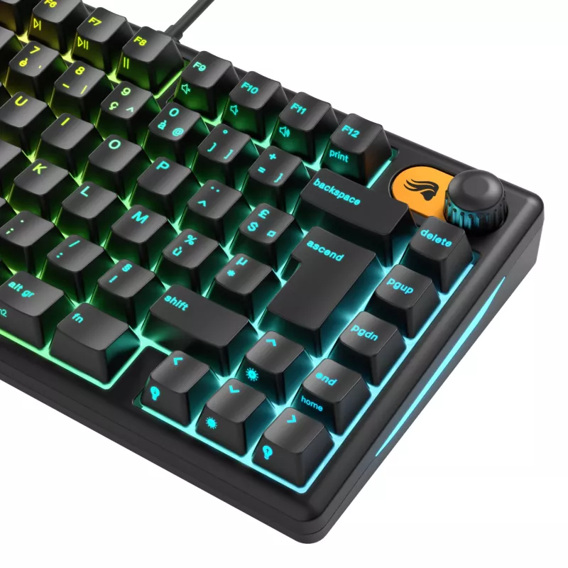 Glorious Gaming GMBK 75% klávesnica USB AZERTY francúzština čierna