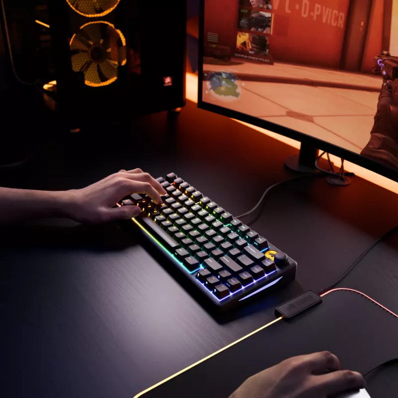 Glorious Gaming GMBK 75% klávesnica USB AZERTY francúzština čierna