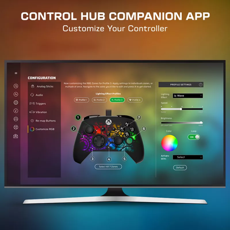 Gamepad Turtle Beach Afterglow Ignite Wired RGB ovládač prispôsobiteľné RGB osvetlenie preprogramovateľné tlačidlá