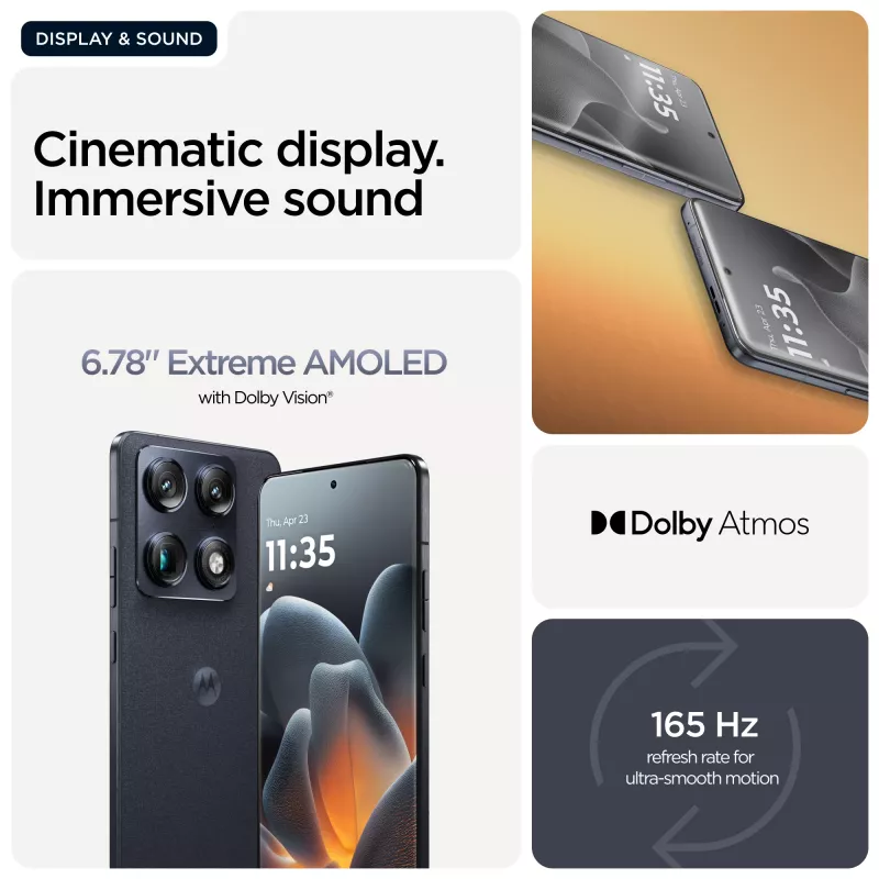Motorola Signature Smartfón, 6,78-palcový AMOLED, 16 GB/512 GB, Carbon