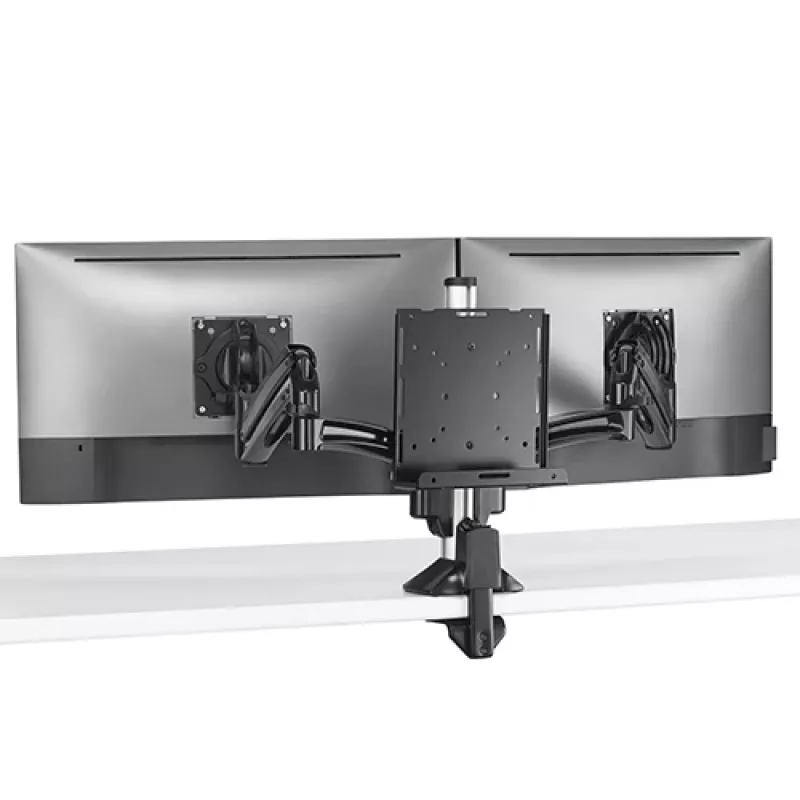 Montážna sada Chief KRA232B – stĺpový držiak pre Thin-Client/PC, oceľ, čierna, max. nosnosť 1,36 kg