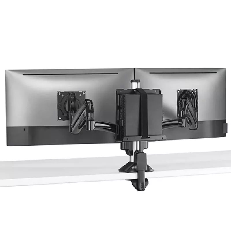 Montážna sada Chief KRA232B – stĺpový držiak pre Thin-Client/PC, oceľ, čierna, max. nosnosť 1,36 kg