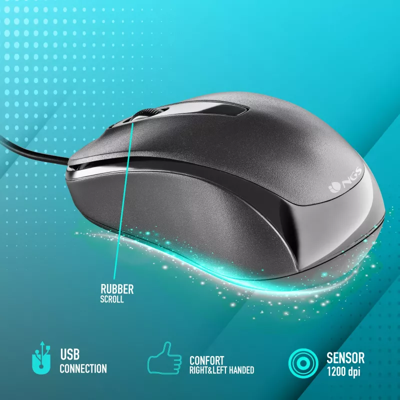 NGS EASY DELTA myš Office obojručná USB Type-A optická 1200 DPI