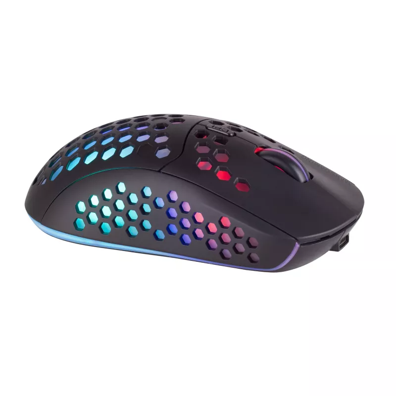 Mars Gaming MMW3, bezdrôtová herná myš, RGB Flow, ultralehká 79g, 3200DPI, čierna