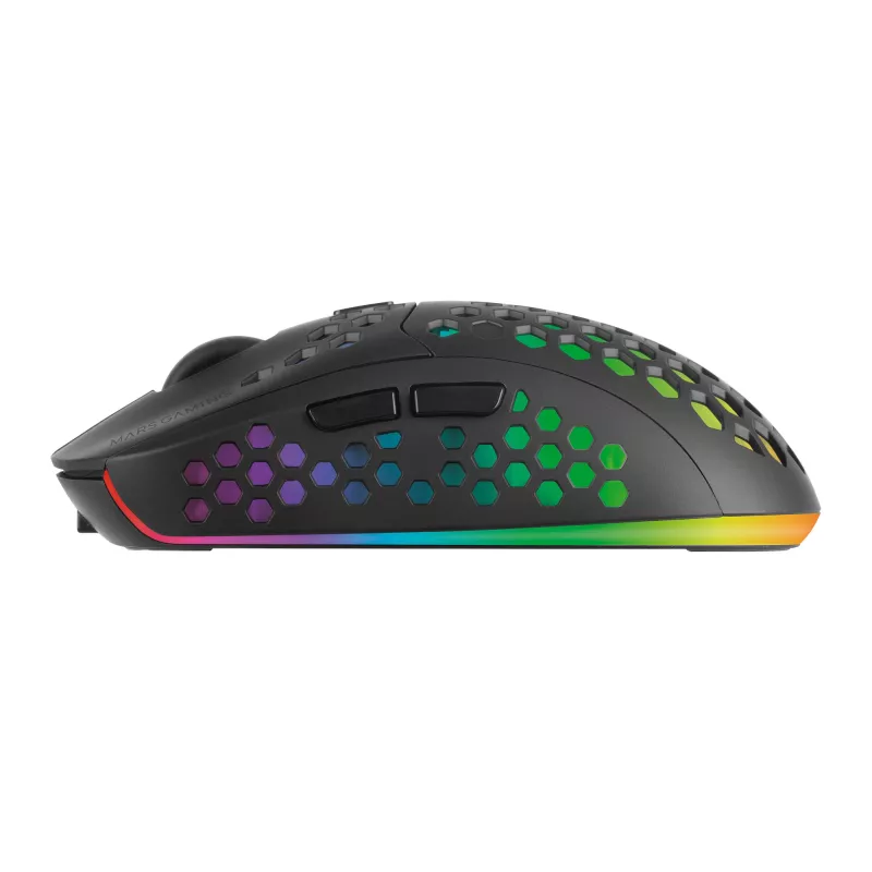 Mars Gaming MMW3, bezdrôtová herná myš, RGB Flow, ultralehká 79g, 3200DPI, čierna