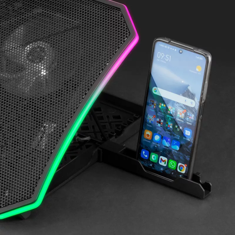 Mars Gaming MNBC6, chladiaca podložka + stojan XL 19'' ARGB, 3 ventilátory, mobilný stojan